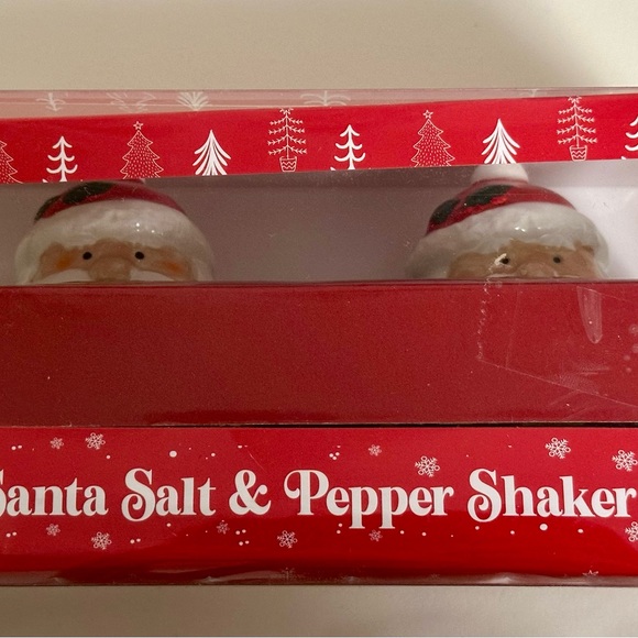 Tinsel and Elves Santa Salt and Pepper Shaker Set - Like New, Never Used - Picture 3 of 11